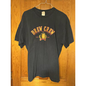 Gildan Ultra Cotton Heavyweight Men's Black T-Shirt XL Brew 